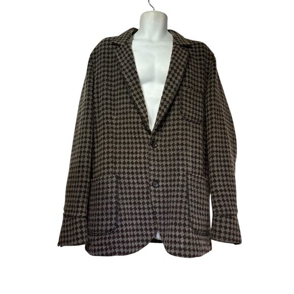 elemente clemente geometric wool button front blazer EU Size 6 US XL - Picture 1 of 14